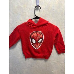 Marvel Jumping Beans Spiderman Toddler Hoodie 4T Red Cotton/Polyester